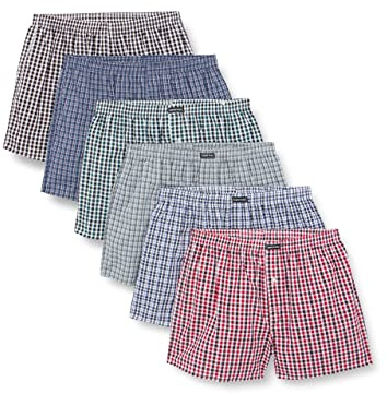 Lower East Amerikanska boxershorts, Herr, Flerfärgad (6-pack), L