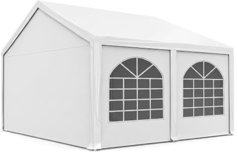 TOOLPORT Hochwertiges Partyzelt 3x4 m Pavillon Zelt PE Plane 450 N Gartenzelt Festzelt Wasserdicht weiß