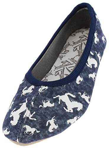 Beck Mädchen Horses Gymnastikschuhe, Blau, 34 EU
