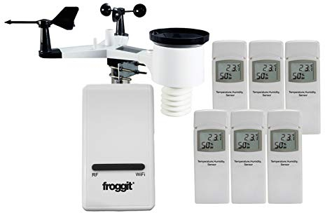 froggit DP1500 WiFi Internet Funk Wetterstation Bridge WLAN Wettercenter System Set 6