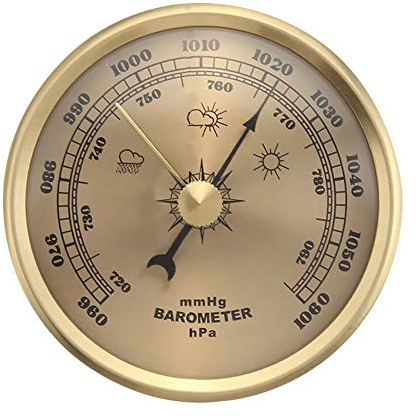 qianele Barometer, Air Pressure Gauge Barometer Luftdruckmesser Für Schiffsfabriken Laboratorien Familien Wetterstation Analog