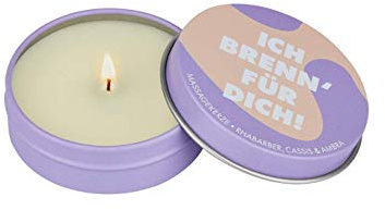 Massagekerze Rhabarber + Cassis + Ambra „ICH BRENN FÜR DICH!“