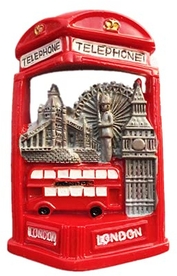 3D-Kühlschrankmagnet, London, England, Großbritannien, Souvenir, Geschenk, Kunstharz, Bastel-Kollektion