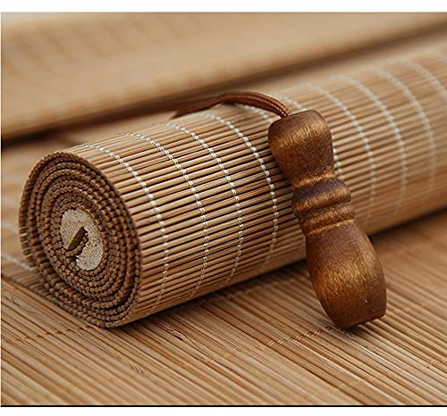 BcofoA Tapparella， Avvolgibile bambù Tapparella a Lamella Naturale Frangisole Materiale Naturale Protezione Ambientale Tende da Sole Naturali con Protezione， Solare Traspiranti per Esterno/Indoor