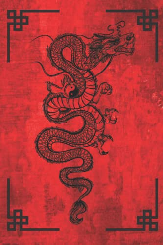 Red Chinese Dragon Notebook: 6x9 inches, 200 page, lined notebook