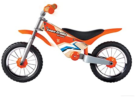 Hape Cross Balance Bike, lära-cykeln av trä i motorcross look, från 3 år