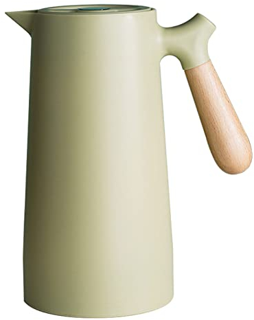 Thermo-Kaffeekanne mit Großem Fassungsvermögen, Isolierter Vakuumkessel mit Griff, Isolierkanne mit Spender für Tee, Wasser und Kaffee, Multifunktionale Teekanne für das Camping zu Hause(Grün)