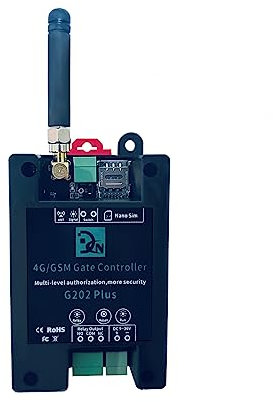 KOCAN Apricancello gsm Interruttore a relè di accensione/spegnimento remoto Accesso alla Porta del Telecomando Apriporta Senza Fili Tramite Comando SMS di Chiamata Gratuita