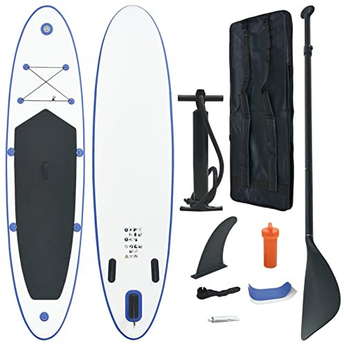 Homgoday Ensemble Sup Gonflable et Planche de Surf Bleu et Blanc, Meubles pour la Maison, intérieur, extérieur, Salon, Chambre à Coucher ou