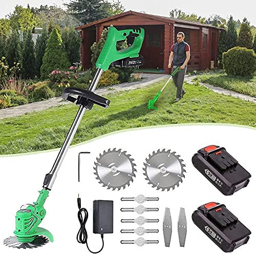 Tagliabordi Tagliabordi elettrico Tagliaerba Tagliaerba portatile ricaricabile senza fili Tagliaerba leggero per falciatura Tubo in alluminio-verde