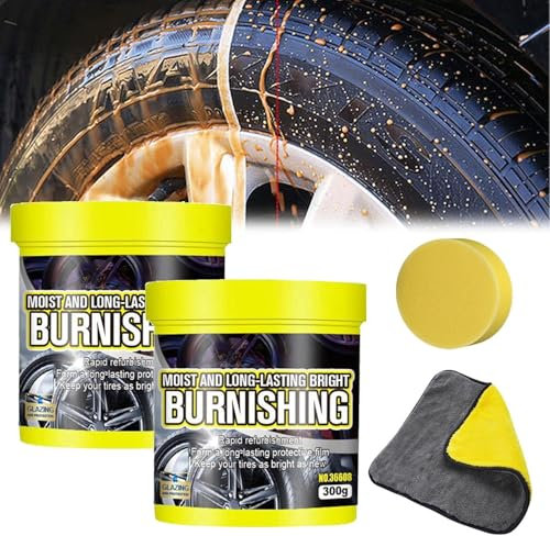 Tire Maintenance and Coating Paste, 2024 New Permanent Tire Shine, Tyre Protective Coating Restorer, Delivers A Lasting High Gloss Wet Look (2pcs)