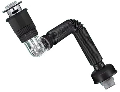 Fazvncv Tuyau de vidange rotatif sans odeur et tuyau de vidange rotatif en ABS accessoire de salle de bain pour lavabo et évier
