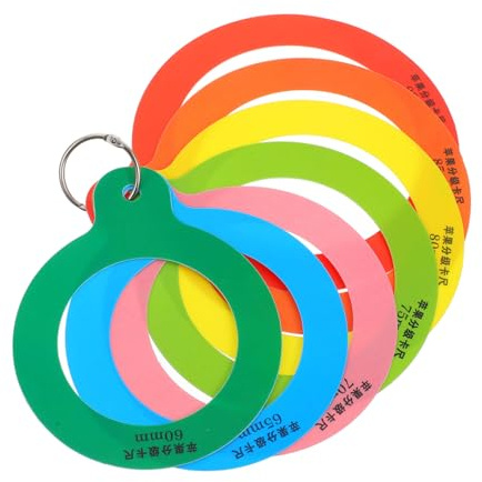 MAGICLULU Anillo Para Medir El Diámetro De Frutas y Naranjas De Plástico, Herramienta Para Medir Manzanas y Verduras, 7 Tamaños, Portátil y Duradero Para Clasificación De Frutas