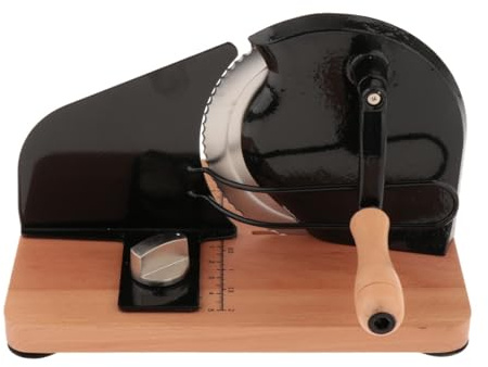 Baoblaze Rebanadora de Pan Manual con manivela, rebanadora de Pan para el hogar, versátil, de Ancho Ajustable, Negro