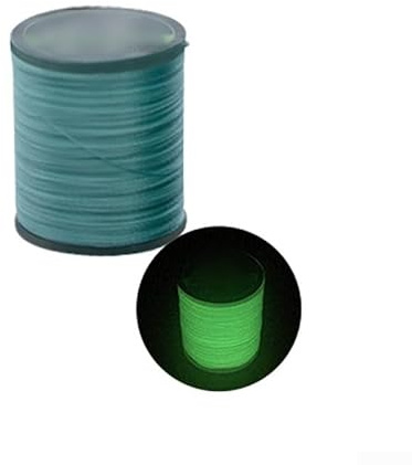 Yuanpgky Fil de fixation de mouches en polyester 150D pour la pêche, fait à la main avec options luminescentes et multicolores, 100 m par rouleau, compatible avec les crochets d'aide et (D)