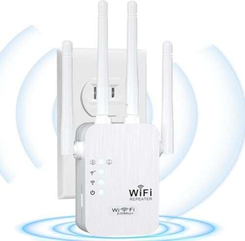 2026 Newest WiFi Extender, WiFi Booster, WiFi Repeater, 4 *Antennas Covers Up to 3800 Sq.ft and 45 Devices, Internet Booster - with Ethernet Port, Quick Setup, Home Wireless Signal Booster (White)
