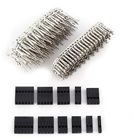 Yctze Boîtier de Connecteur d'embase de Broche de Câble Métallique de 620 Pièces - Broches à Sertir Mâles/femelles pour Prototypage électronique, Planche à Pain et Construction Informatique,