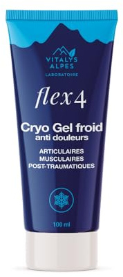 Gel Cryo Flex4 - Gel froid antidouleur longue durée 60 minutes - Effet Froid Intense, Absorption Rapide - Tube 100 ml