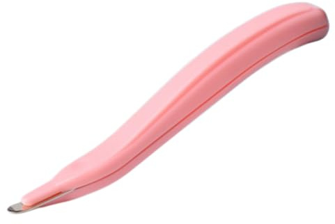 HSTWODE 1 Stück Heftklammerentferner, ergonomischer Entklammerer, langlebiges Metall-Werkzeug für Büro, Schule & Heim, Mehrfarbig (Rosa)