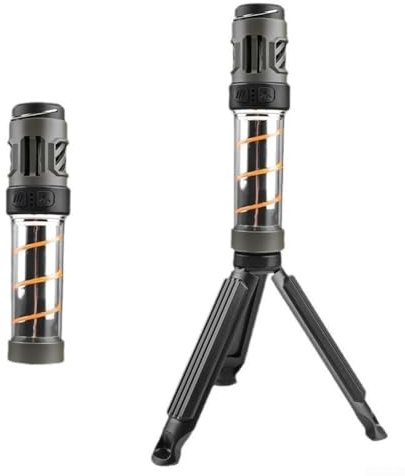 Linterna LED de camping con trípode, luz recargable por USB, 3000 mAh, 5 modos de 200 a 300 lúmenes, lámpara de área portátil para senderismo, pesca