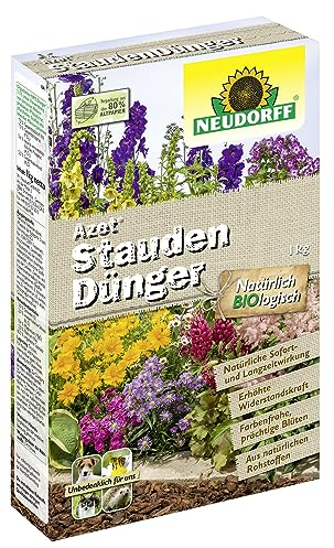 Neudorff Azet StaudenDünger – Bio Staudendünger sorgt für farbenfrohe und langanhaltende Blüten aller Stauden mit Sofort- & Langzeitwirkung, 1 kg