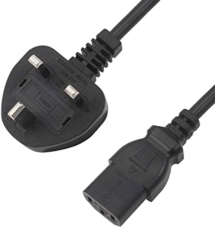 Mackertop 10A 250V 3 Pin C13 Power Cord, AC Power Cable for PC Computer Monitor Printer iMac LCD TV etc 1.6M Long