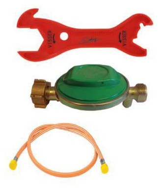 KIT D'INSTALATION A GAZ BUTANE BARBECUE PLANCHA CHAUFFAGE EXTERIEUR BOUTEILLE 13kg AVEC INDICATEUR DE NIVEAU