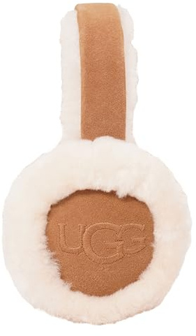 UGG Women's Embroidered Logo Earmuff, Chestnut, One Size