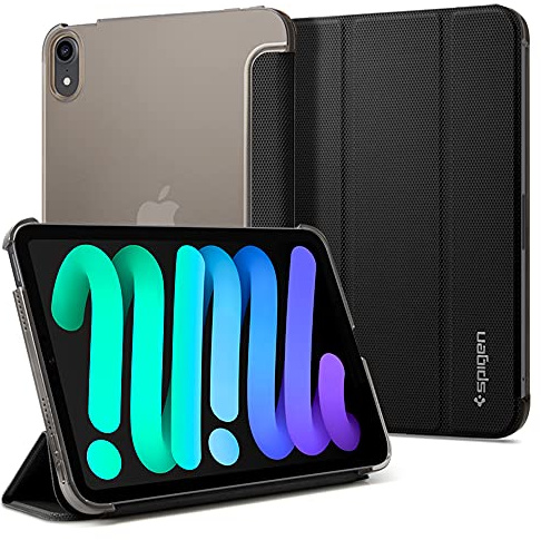 Spigen Liquid Air Folio Hülle Kompatibel mit iPad mini 7. (2024) / 6. (2021) Generation - Schwarz