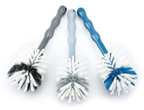Wundermix - Cepillo de limpieza para Thermomix (Set de 3) • Limpieza eficiente para vaso mezclador de tu robot de cocina • Cepillos resistentes con cerdas de nylon