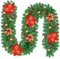 Guirnalda Navidad, Guirnalda Navidad De 2,7 M/9 FT Con Luces Led, Decoraciones Artificiales De Guirnalda Navidad Puerta Para Puertas, Chimeneas, Escaleras, Decoraciones Para Árboles De Navidad