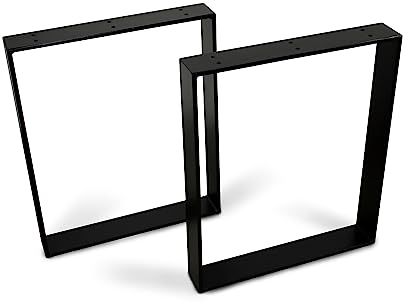 modernLOFTart Tischbeine Metall Tischkufen 2 Stück - Tischgestell Metall aus 1cm Dickem Flachstahl Gefertigt - Tischfüße für Esstisch, Schreibtischbeine, Konferenztisch Füße
