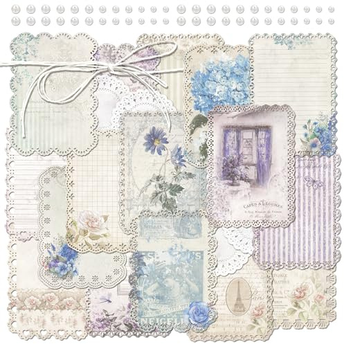 Mayplous 3 Paquets Découpes de Papier Vintage en Dentelle Motif de Fleur Papier de Dentelle Multicolore 10 x 14 cm pour Scrapbooking, Création de Cartes, Projets Artistiques Divers