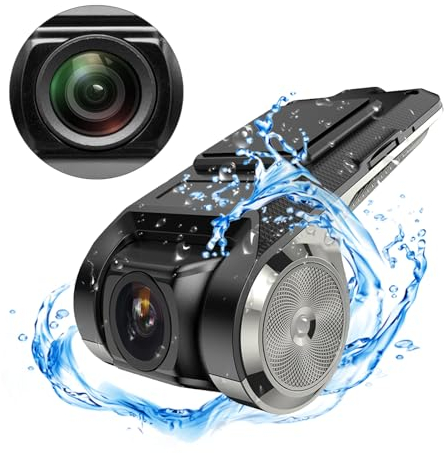 CAMECHO Car Dash Cam Mini per Autoradio Android, USB DashCam con Telecamera per Auto 170° Visione Notturna Grandangolare, Videoregistratore DVR supporto G-Sensor, ADAS, Registrazione Loop