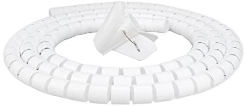 2PCS Gaine Spirale Flexible Universel - Gestion des Câbles - Kit De Câble Rangement - Gaine Cache Cable Spirale - Gaine Etanche pour Cable Electrique, pour Rangement Câbles pour Protéger Le Câble