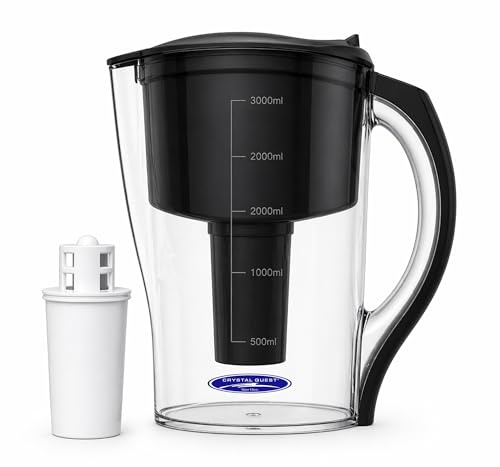 Crystal Quest - Water Pitcher Filter System - Black - Demineralizing (DI)