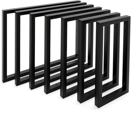 HEVVA 2er-Set Doppelwaschtischhalterung - REUSS - 2 Ebenen (50 cm, Schwarz) | Waschtischhalterung, Waschtischbefestigung, Halterung Waschtischplatte, Wandkonsole für Aufsatzwaschbecken, Waschtischkonsole