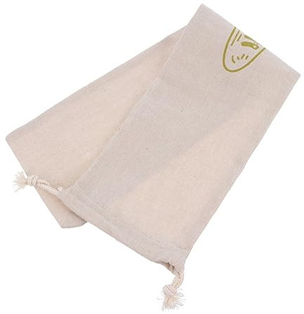OKUMEYR Reusable Organic Cotton Drawstring Bread Bag for Homemade Bread Storage Grocery Pouch Breathable Loaf Pouch