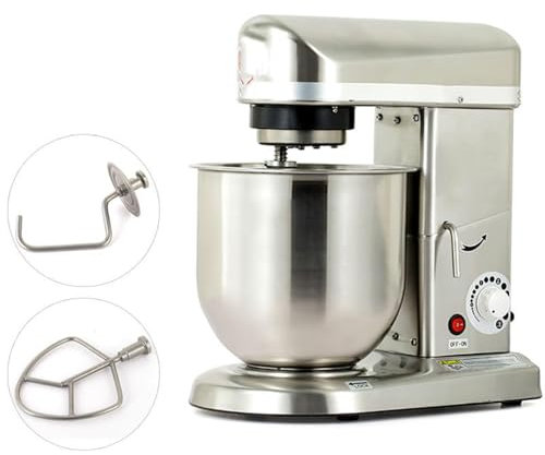 IZHIUTP Mixeur, Batteur électrique de comptoir, Batteur à Spirale 500 Watts, Batteur Vertical 10 litres, 3 Vitesses, Bol de 24 cm, Batteur de Cuisine Puissant et élégant