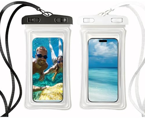 ZWWOGE 2 Pezzi UniversaleCover Subacquea Custodia Subacquea Compatibile,Custodia Impermeabile Smartphone con iPhone con Samsung con Xiaomi con Huawei, e altri telefoni cellulari di tutte le dimensioni