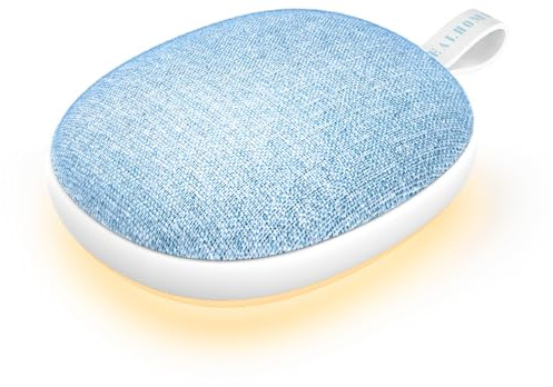 Enhanlife Portable White Noise Machine for Adults Baby & Travel – 6 Relaxing Sounds, Long-Lasting 1200mAh Battery, Bluetooth Music Streaming, Night Light & TF Card Compatible Sleep Aid Device Blue