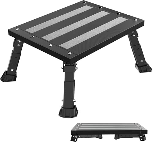 Wohnmobil Tritthocker, Aluminium Klapptritt Höhenverstellbar 220 kg