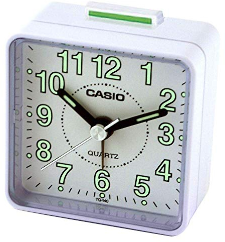Casio Collection Wake Up Timer Alarm Clock TQ-140-7EF, White