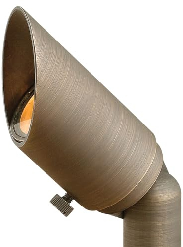 Hinkley Hardy Island 12V MR11 LED Accent Spot Light, Cast Brass Material, Clear Lens, Wiring Kit and Ground Spike Included, Hardy Island Series, Matte Bronze Finish