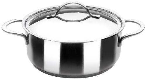 IBILI Kasserolle Noah mit Deckel 32 cm aus Edelstahl/Metall, Silber, 2-Einheiten