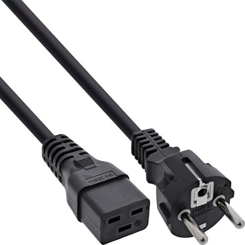 InLine 16658G strömkabel 16 A, skyddskontakt rak till IEC320/C19, 5 m