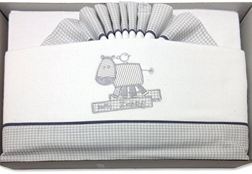 PEKITAS Baby Bettwäsche-Set Flanell 100 % Baumwolle Grau