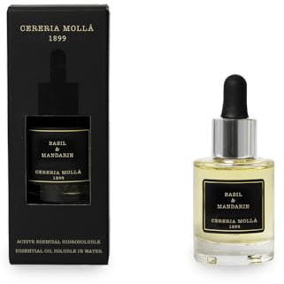 CERERÍA MOLLA 1899 | Aceite Esencial Basil & Mandarin | Frasco de Cristal con Cuentagotas | Fragancia Delicada | Perfecto para Difusores y Quemadores | Premium | 30ml