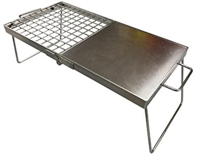 Camping Portable BBQ Charcoal Folding Cooking Grill in Stainless Steel