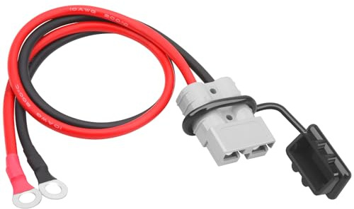 Dongge Connettore Batteria 50 A 600 V con Cavo di Collegamento della Batteria ad Anello 10 AWG 50 cm Cavo di Ricarica per carrelli elevatori, Spina per argani rimorchi per roulotte, Barche, impianti